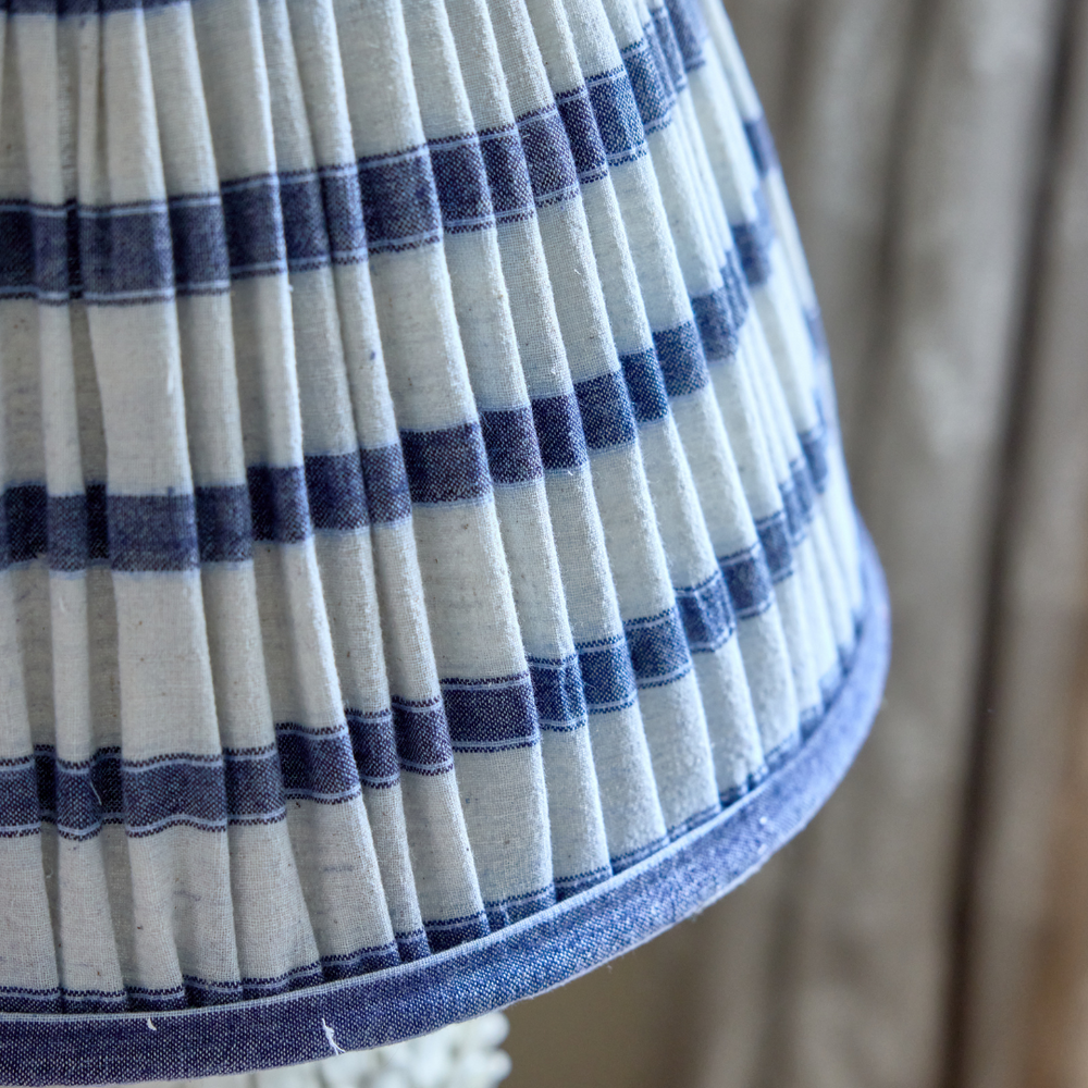 
                      
                        41cm Blue & White Vintage Linen Lampshade
                      
                    