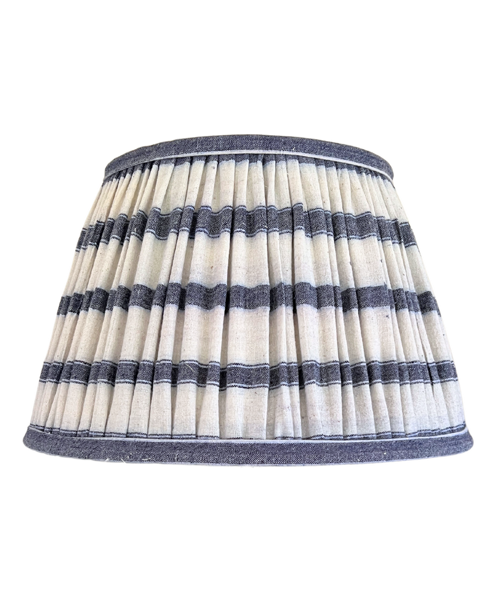 41cm Blue & White Vintage Linen Lampshade