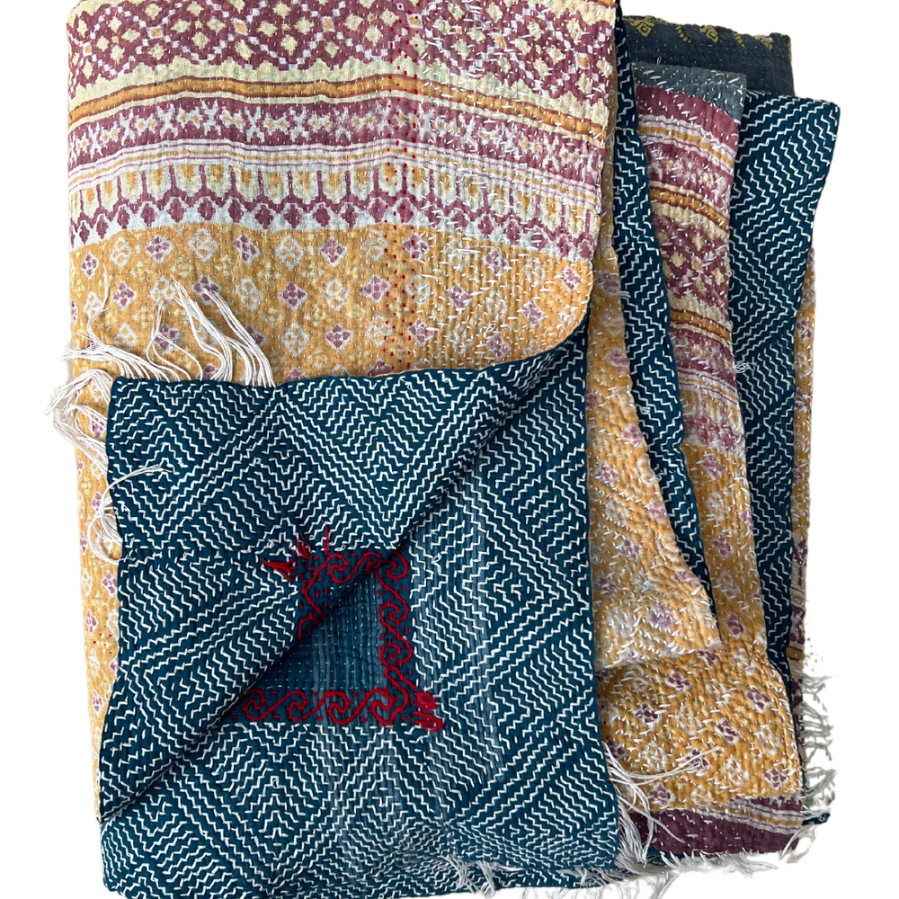 
                      
                        Midweight Kantha Quilt No. 734
                      
                    