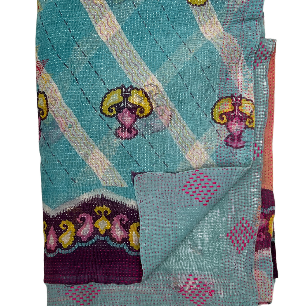 
                      
                        Kantha Quilt No. 614
                      
                    