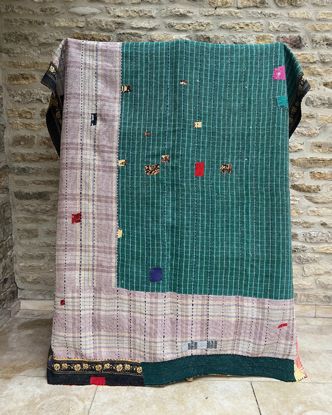 Heavyweight Kantha Quilt No. 211