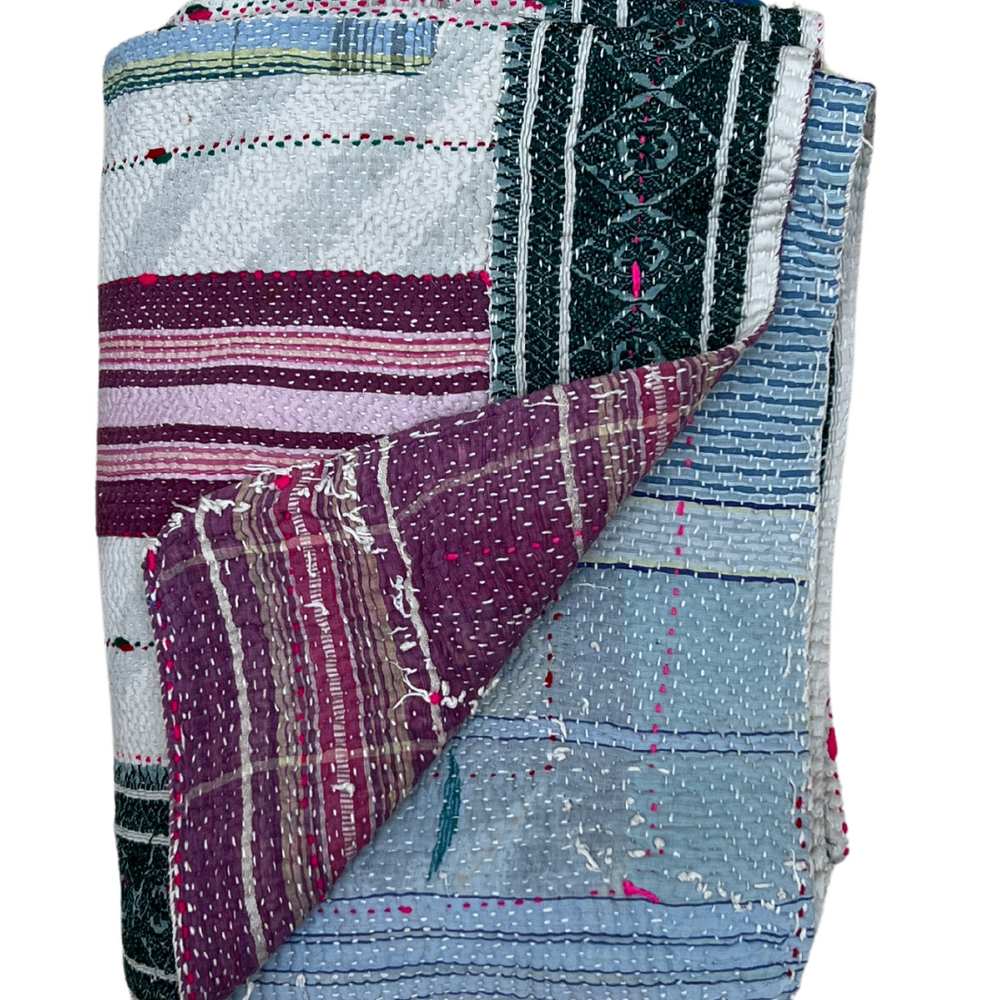 
                      
                        Patchwork Kantha Quilt No. 041
                      
                    