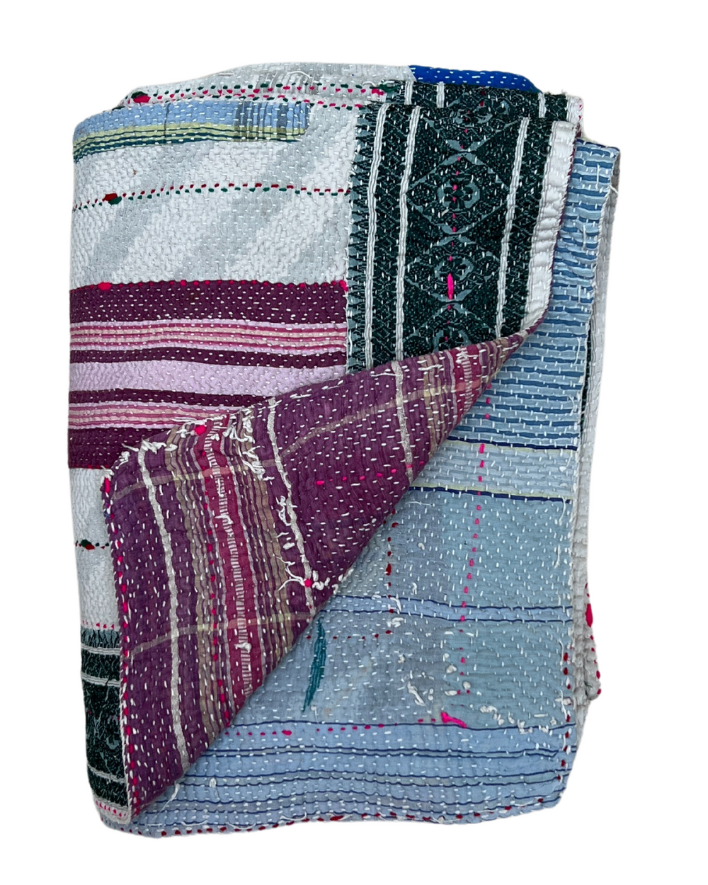 Patchwork Kantha Quilt No. 041