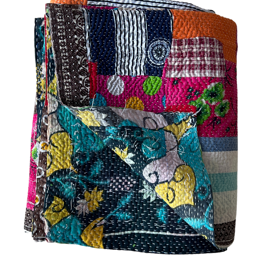 Patchwork Kantha Quilt No. 007