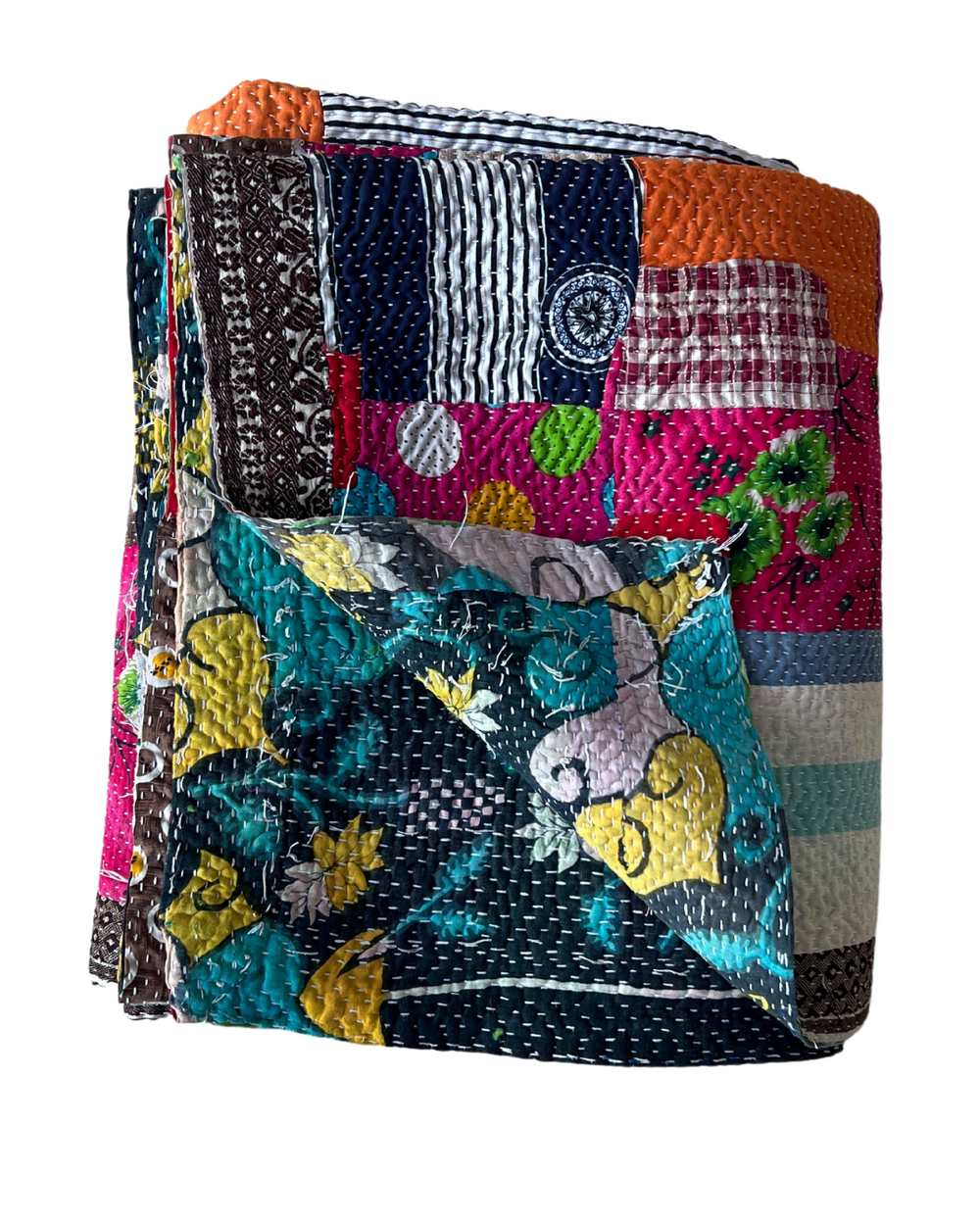 Patchwork Kantha Quilt No. 007