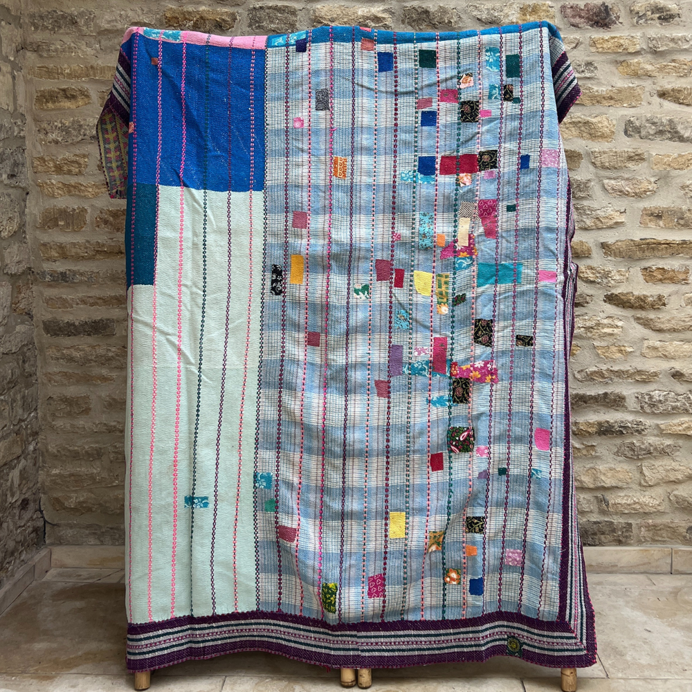 
                      
                        Patchwork Kantha Quilt No. 042
                      
                    