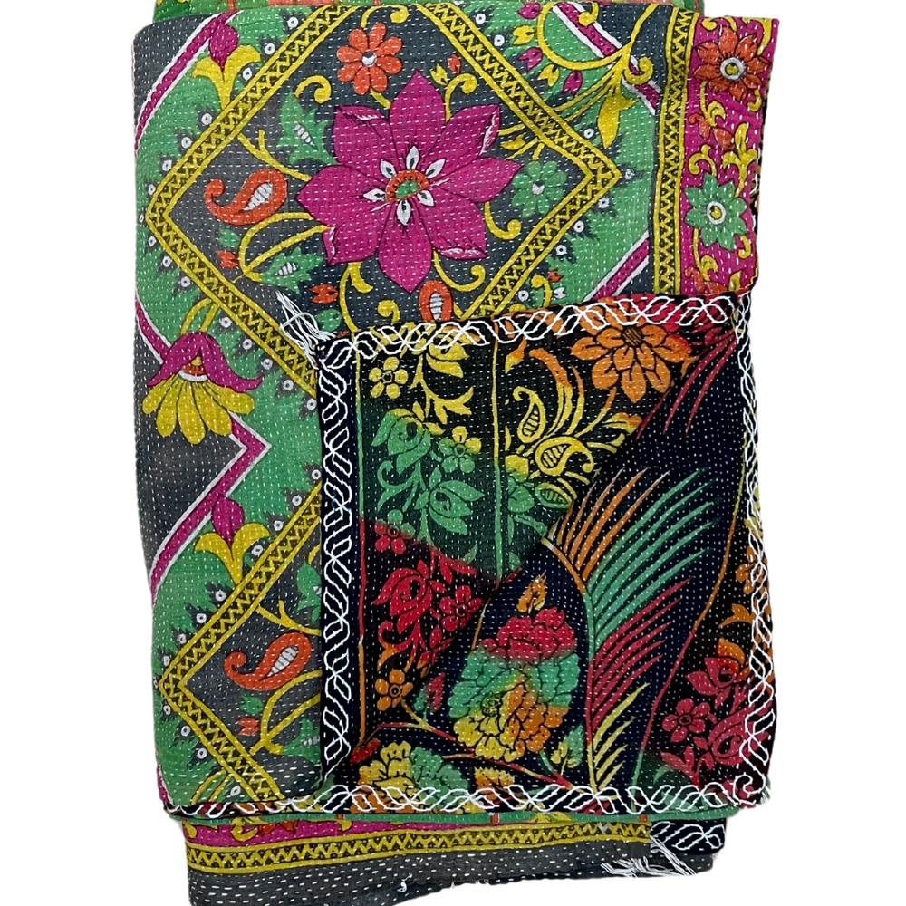 Lightweight Kantha Quilt No. 604