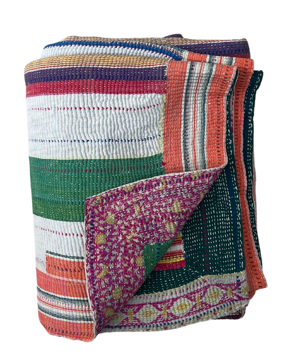 Patchwork Kantha Quilt No. 014