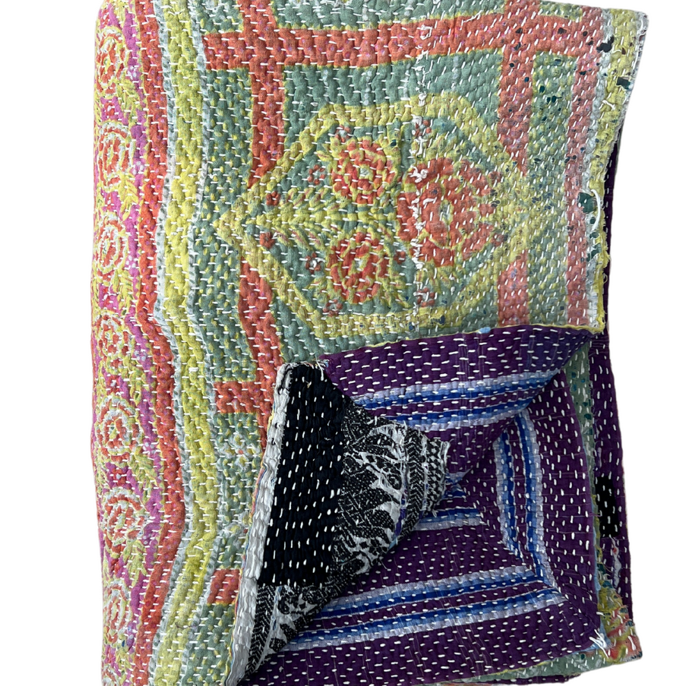 
                      
                        Patchwork Kantha Quilt No. 031
                      
                    