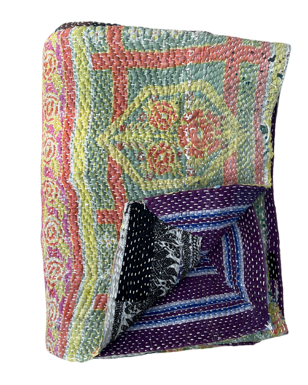 Patchwork Kantha Quilt No. 031