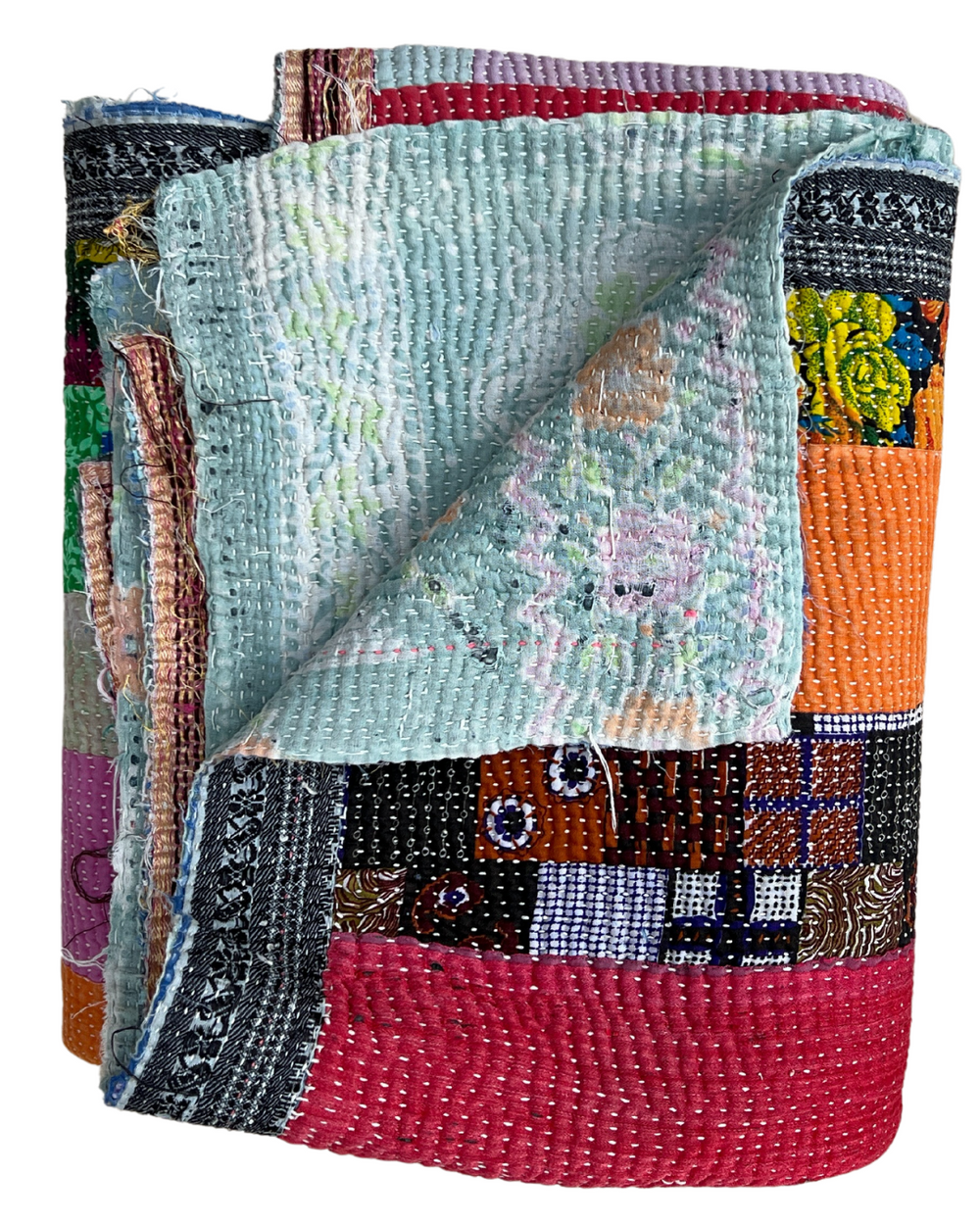 Patchwork Kantha Quilt No. 049