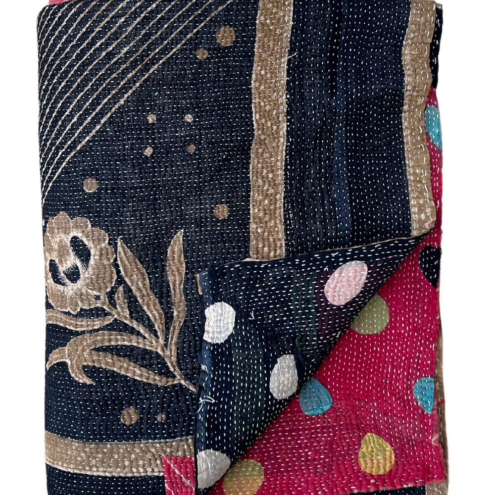 
                      
                        Kantha Quilt No. 640
                      
                    