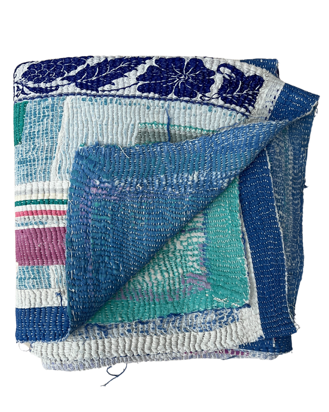 Patchwork Kantha Quilt No. 042