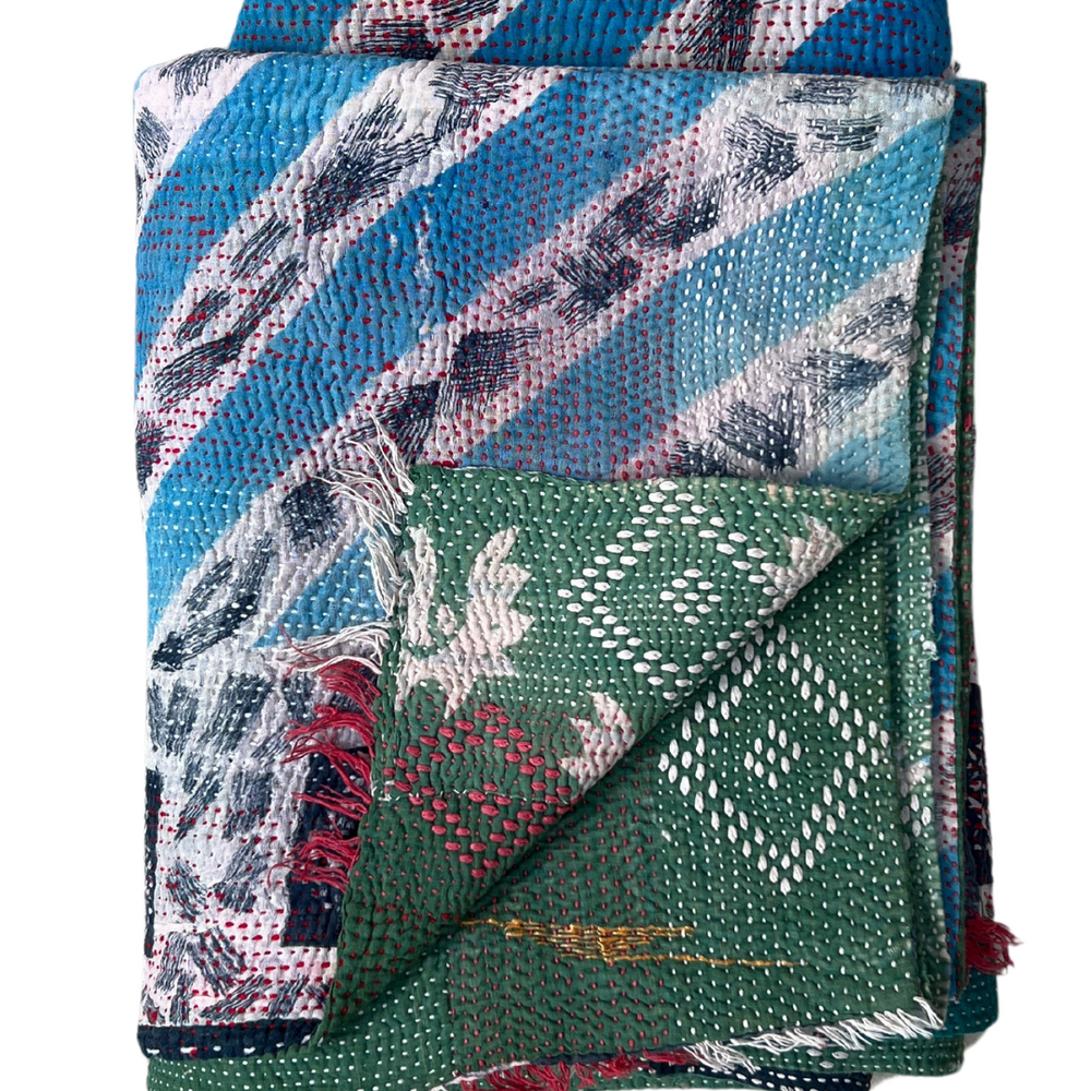 
                      
                        Midweight Kantha Quilt No. 690
                      
                    