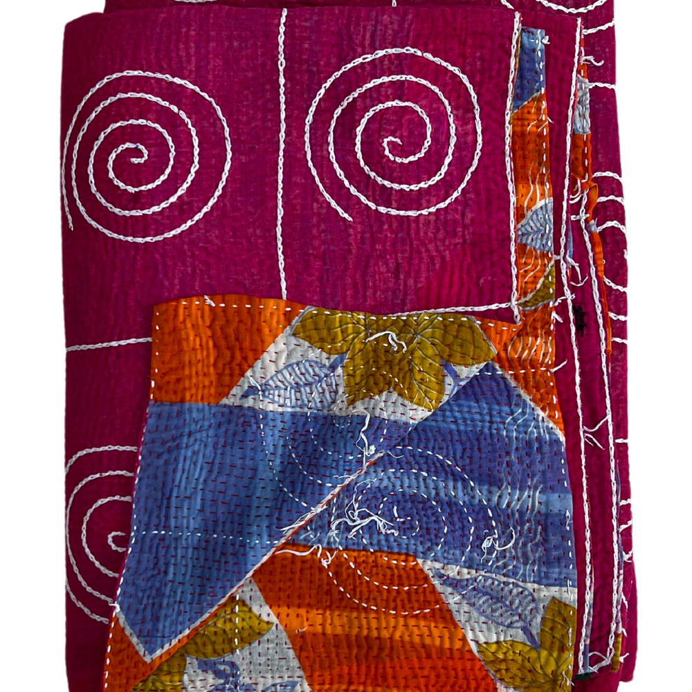 Lightweight Kantha Quilt No. 424