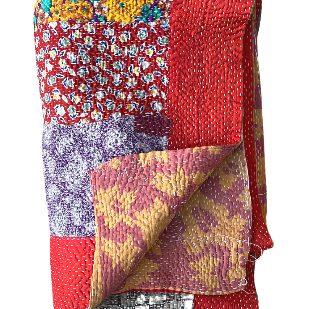 
                      
                        Patchwork Kantha Quilt No. 002
                      
                    