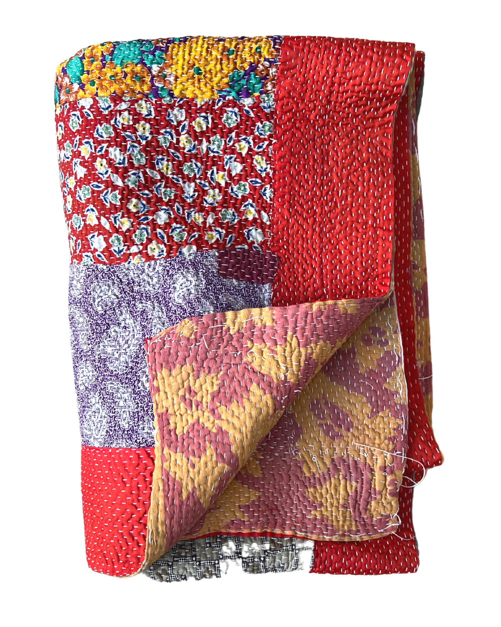 Patchwork Kantha Quilt No. 002