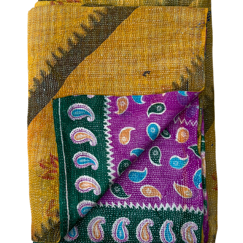 Lightweight Kantha Quilt No. 423