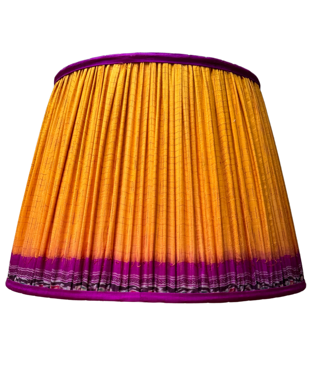 51cm Yellow & Pink Vintage Sari Lampshade