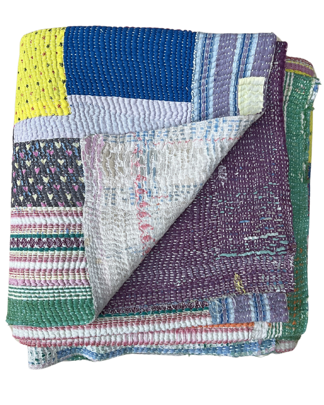 Patchwork Kantha Quilt No. 043