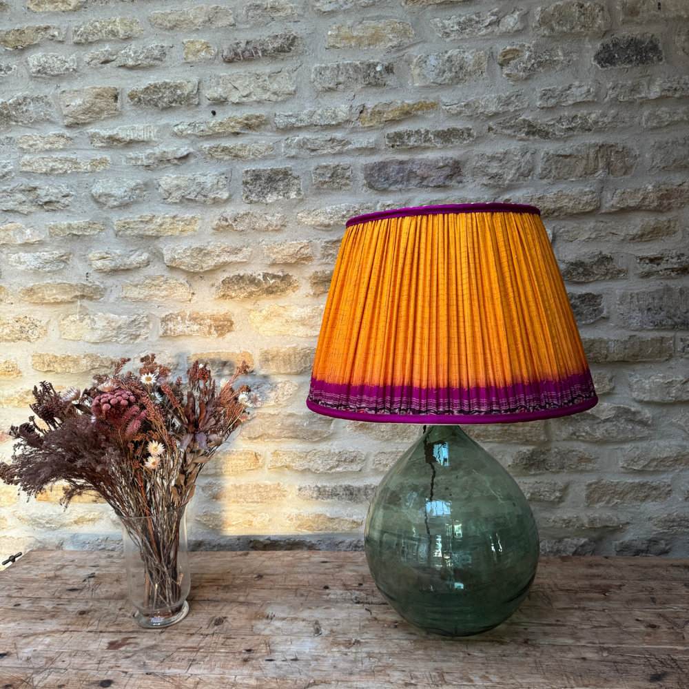 
                      
                        51cm Yellow & Pink Vintage Sari Lampshade
                      
                    