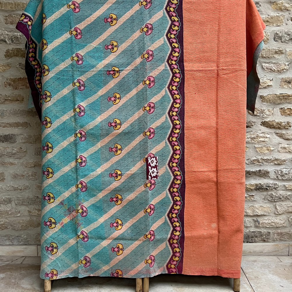 
                      
                        Kantha Quilt No. 614
                      
                    