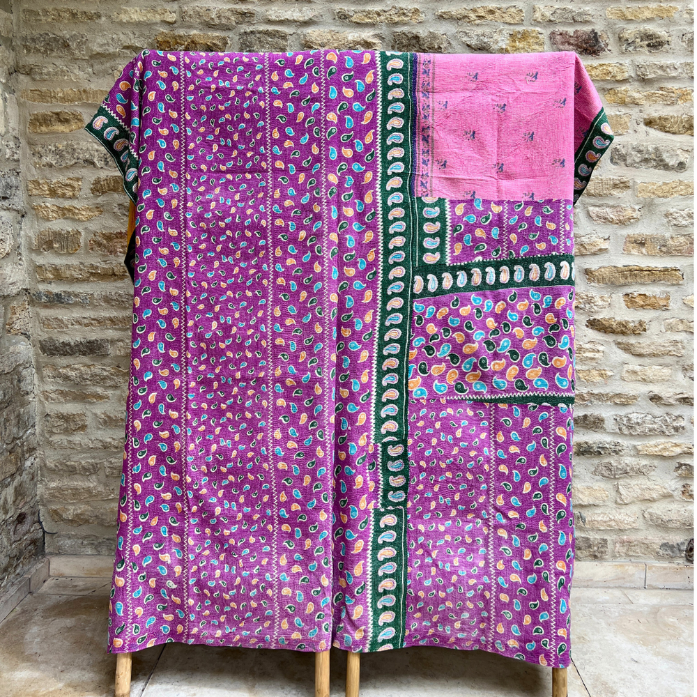 Lightweight Kantha Quilt No. 423