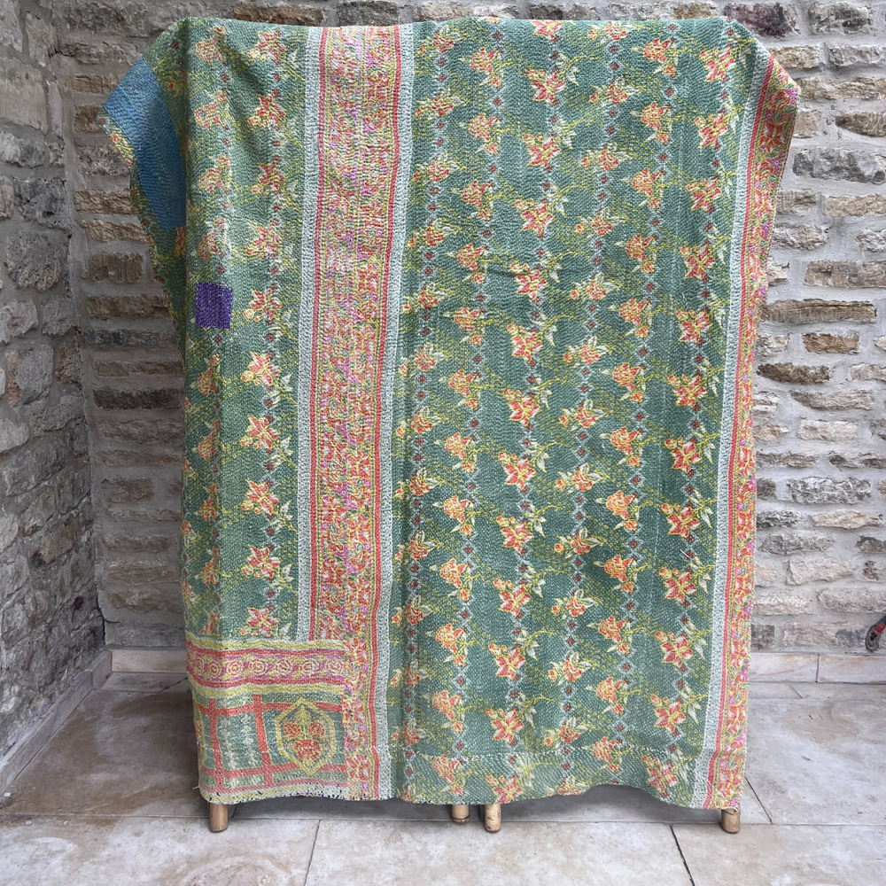 
                      
                        Patchwork Kantha Quilt No. 031
                      
                    