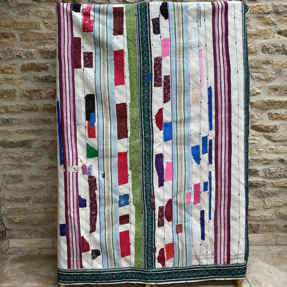 
                      
                        Patchwork Kantha Quilt No. 041
                      
                    