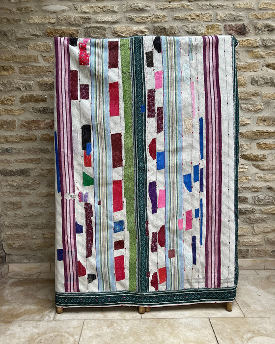 Patchwork Kantha Quilt No. 041