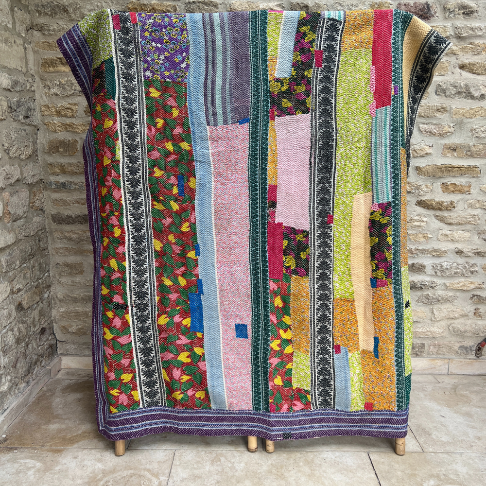 
                      
                        Patchwork Kantha Quilt No. 031
                      
                    