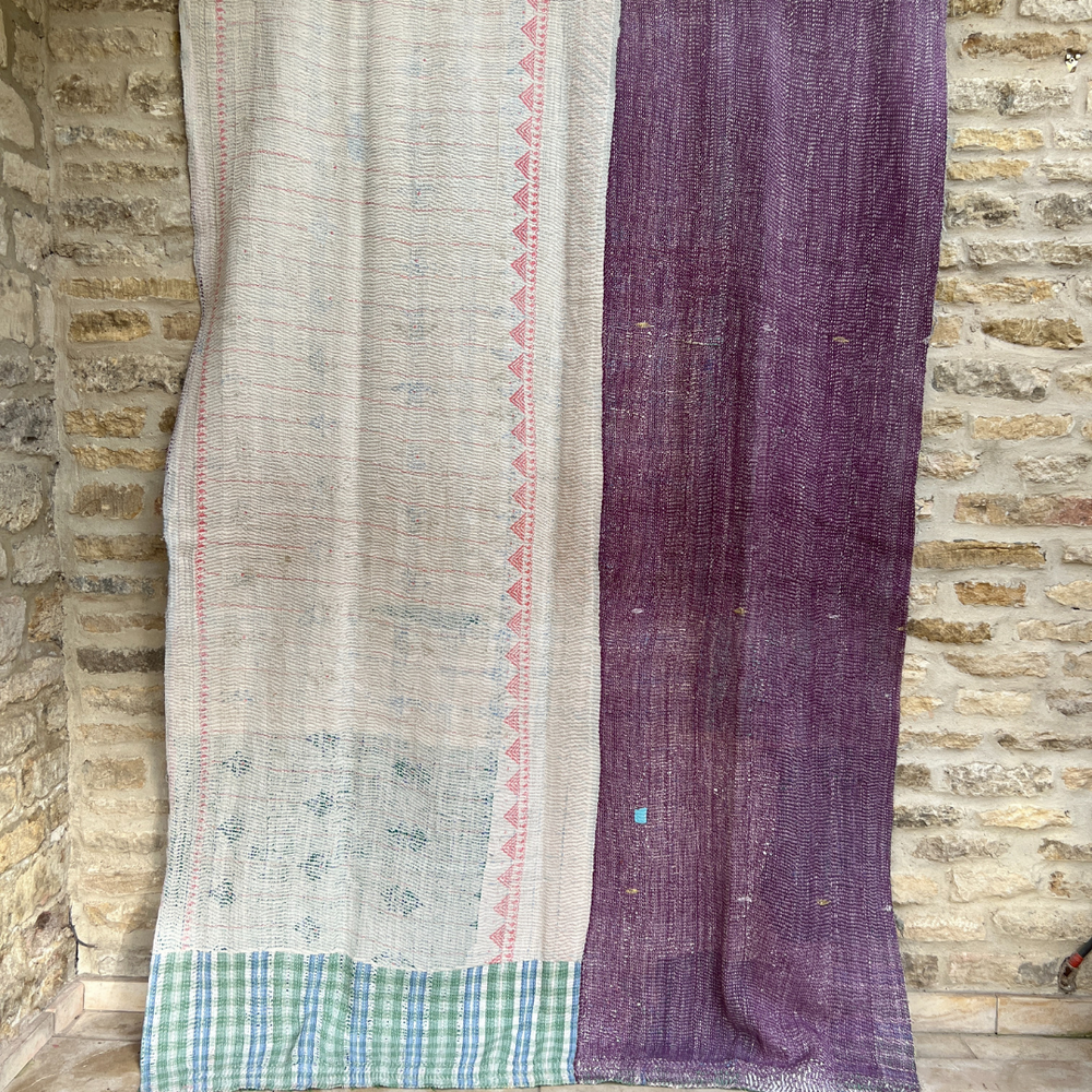 
                      
                        Patchwork Kantha Quilt No. 043
                      
                    