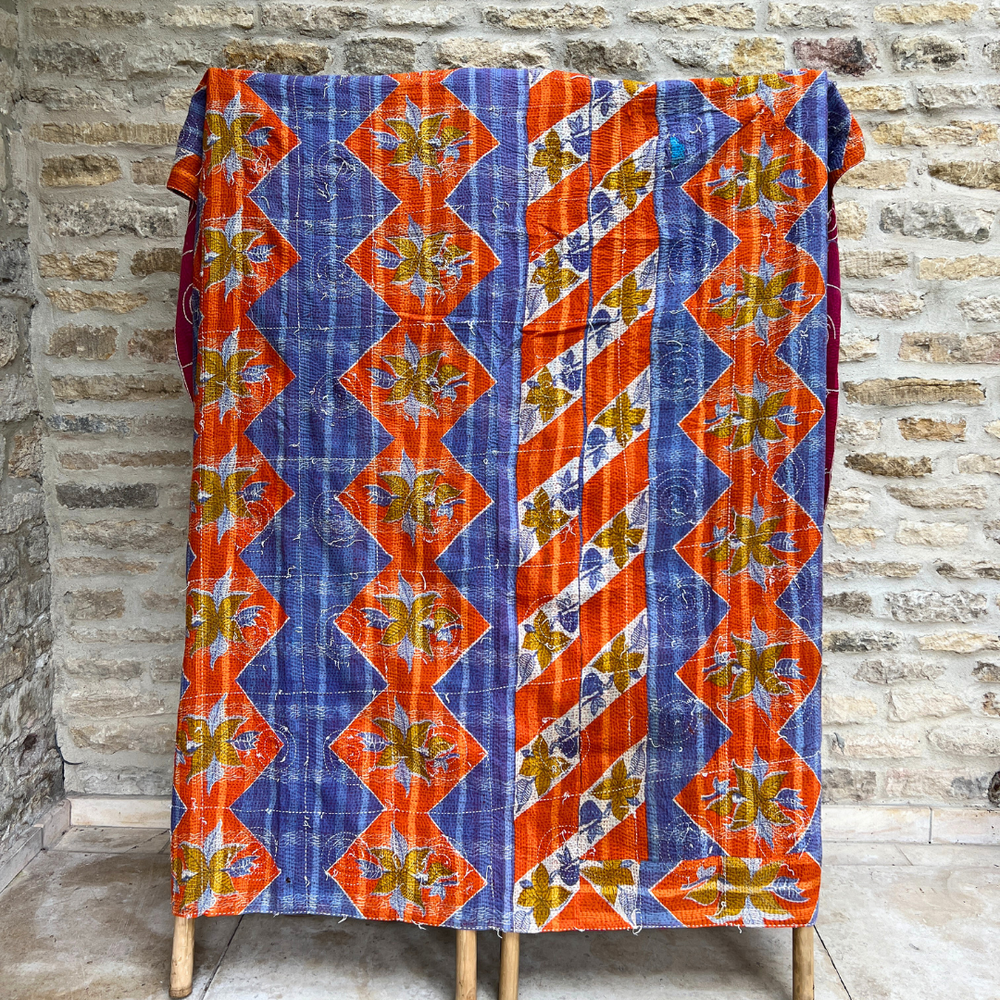 Lightweight Kantha Quilt No. 424