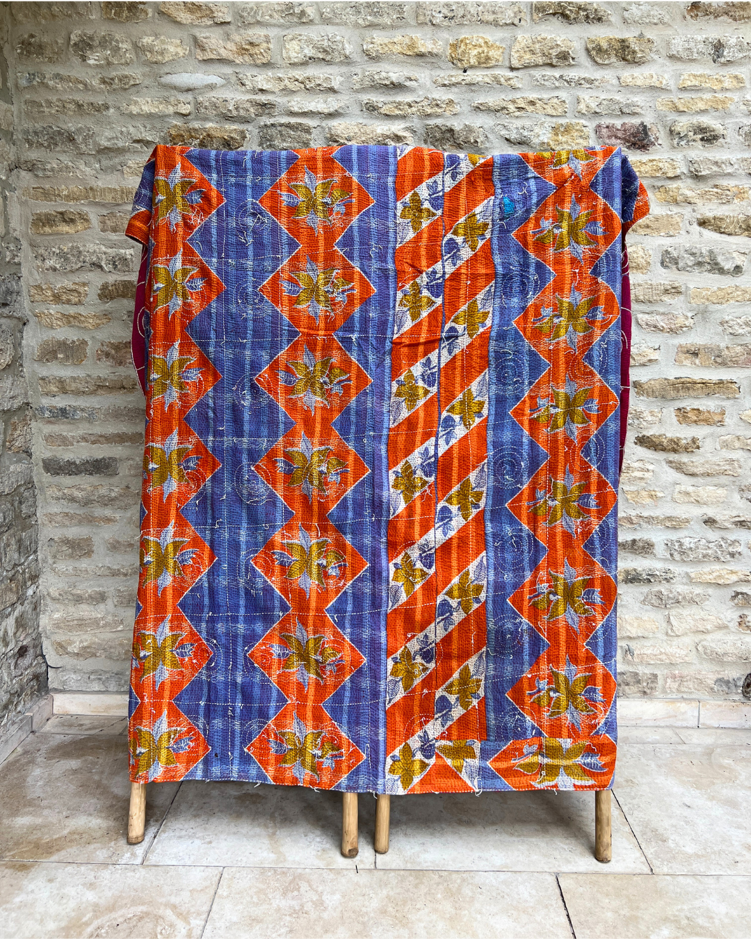 Lightweight Kantha Quilt No. 424