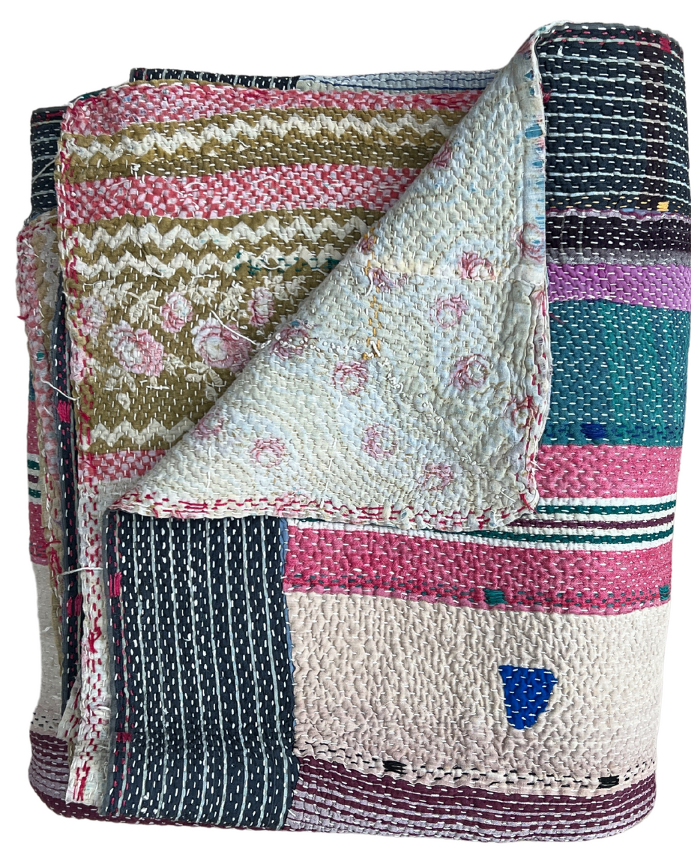 Patchwork Kantha Quilt No. 051