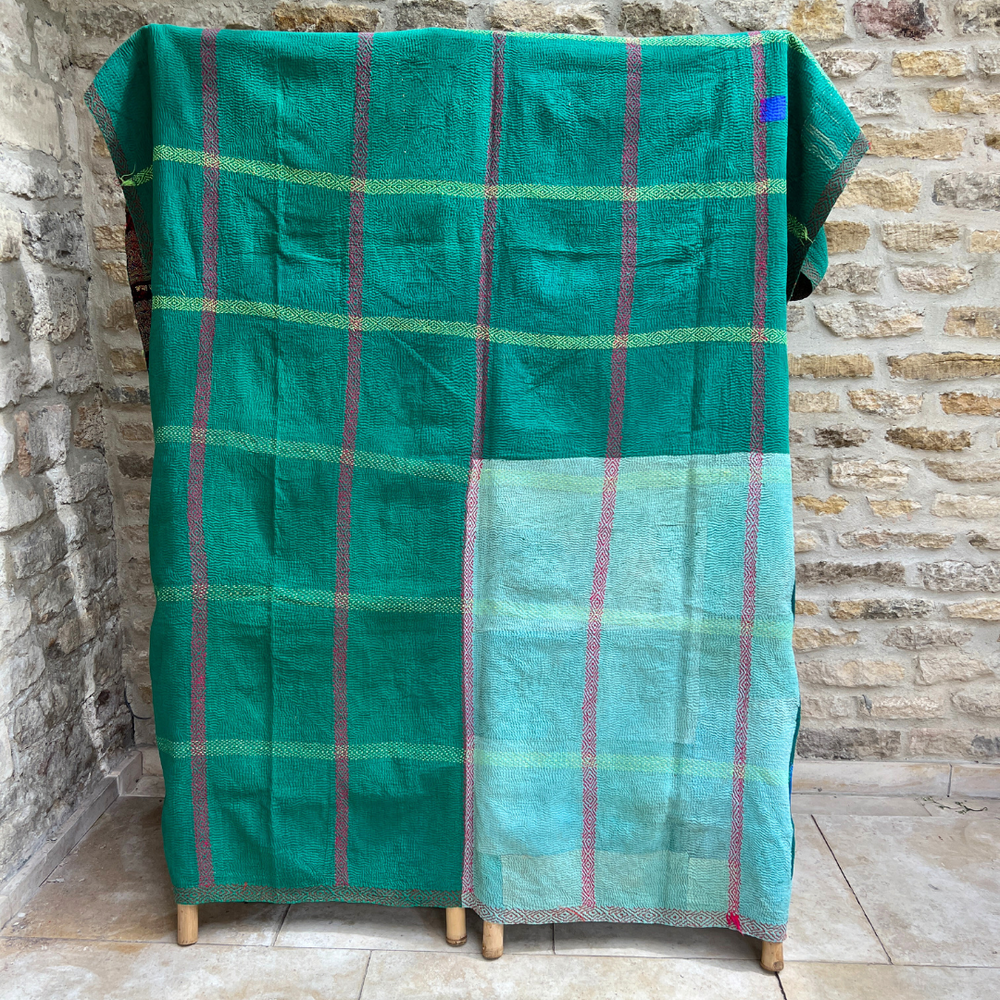 
                      
                        Kantha Quilt No. 411
                      
                    