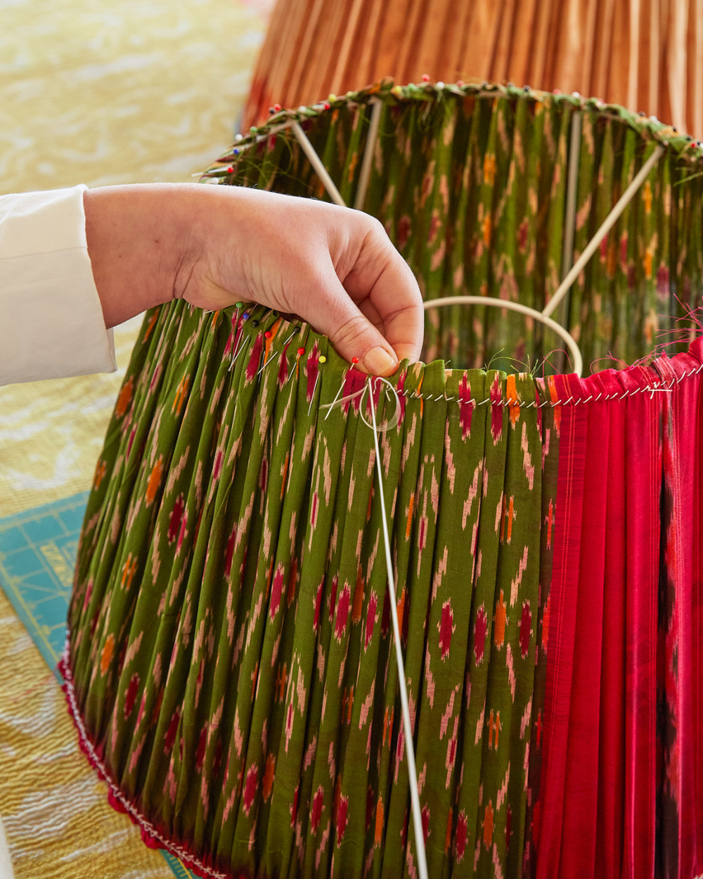 Bespoke Lampshade Service- Create a lampshade from a vintage silk sari of your choice.