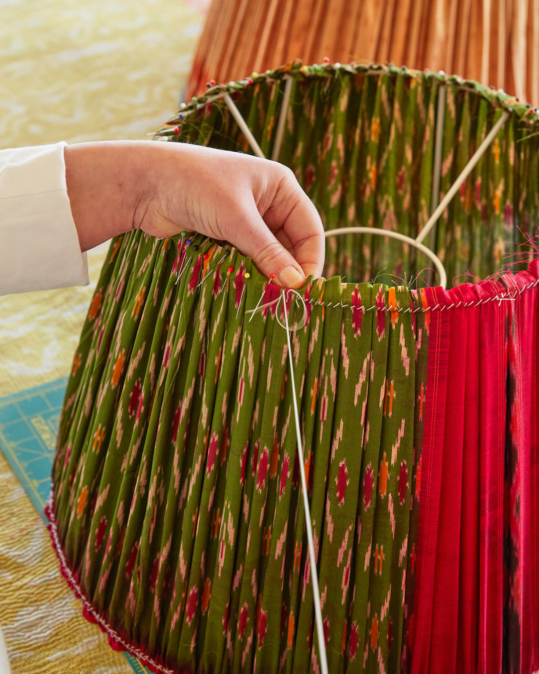 Bespoke Lampshade Service- Create a lampshade from a vintage silk sari of your choice.