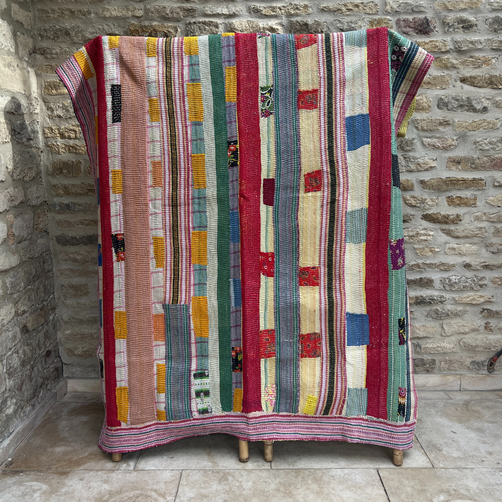 
                      
                        Patchwork Kantha Quilt No. 020
                      
                    