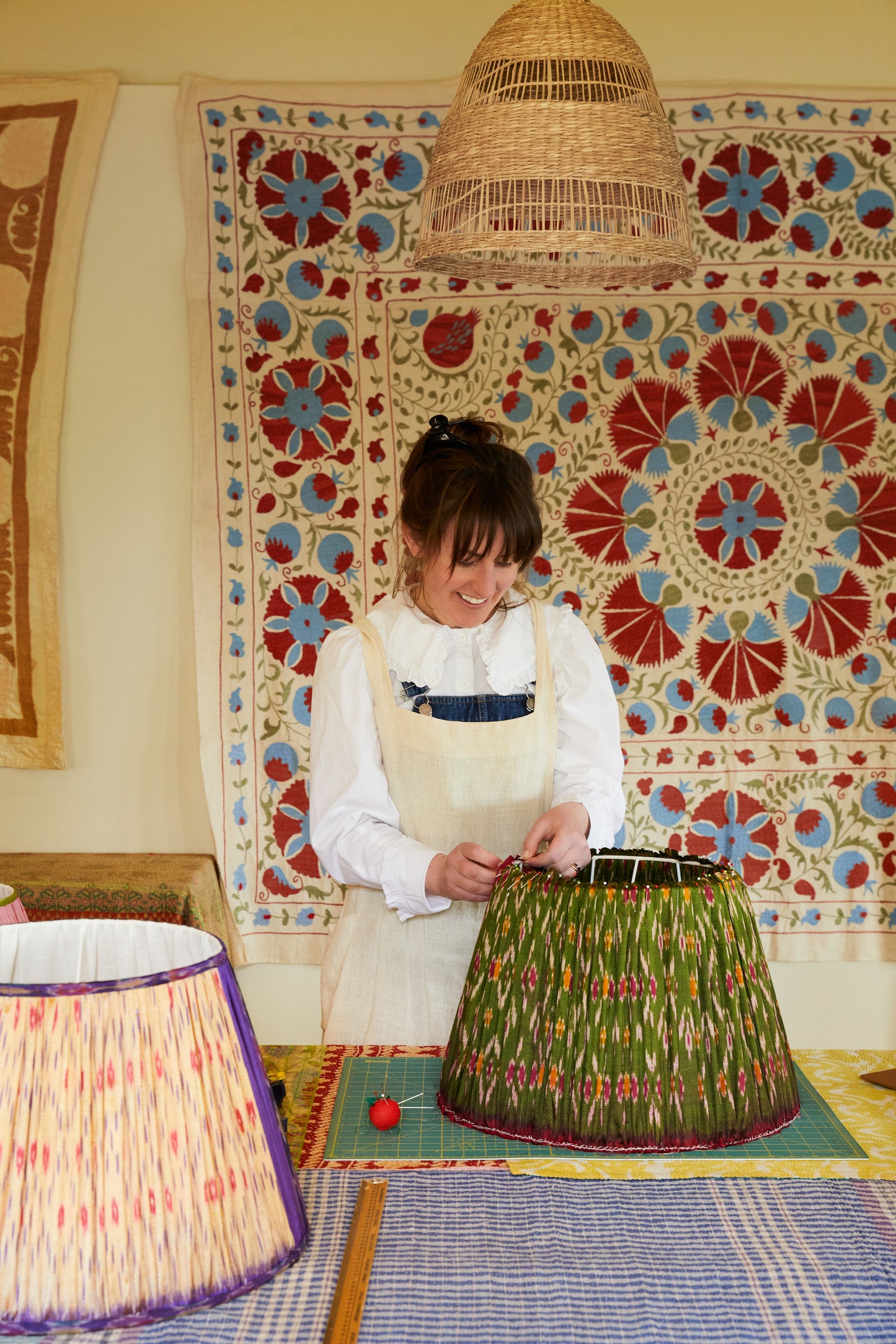 Silk Sari Gathered Lampshade Workshop