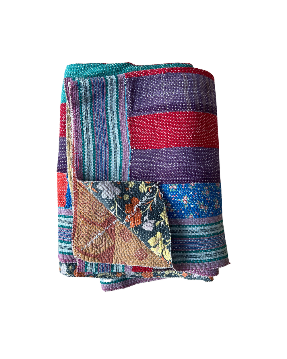 Patchwork Kantha Quilt No. 009