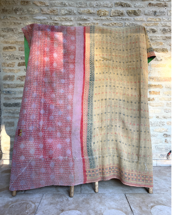 Patchwork Kantha Quilt No. 004